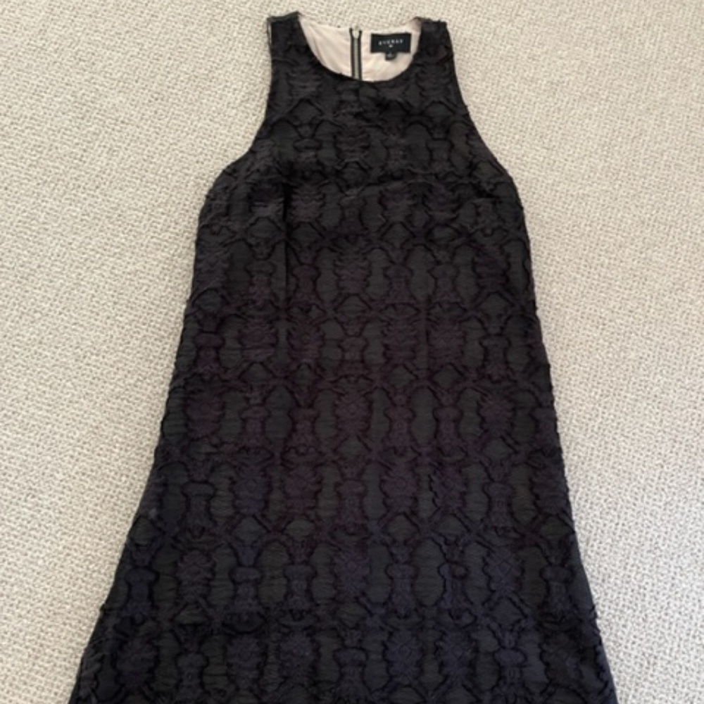 Black Lace overlay a-line dress